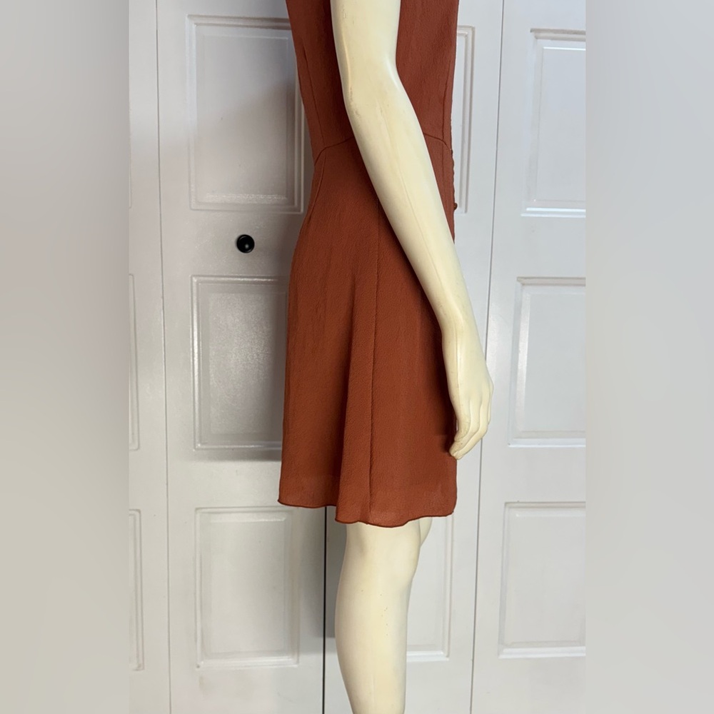 Wilfred Aritzia Rust Button Front Mini Dress Shor… - image 7